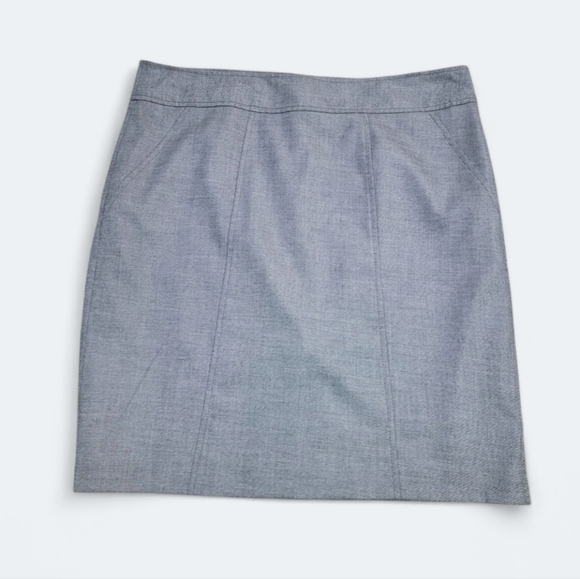 LOFT Gray Classic Career Skirt Size 14 - Picture 1 of 15